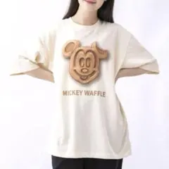 【新品未着用】ディズニー ミッキーワッフル Tシャツ L タグ付き
