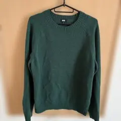 UNIQLO ダークグリーン クルーネックセーター M