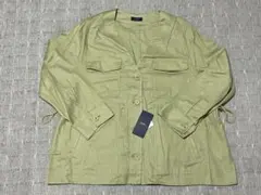 新品 SHIPS ノーカラー ジャケット ライトグリーンのサムネイル