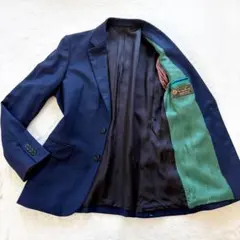 美品　ポールスミス　テーラードジャケット　ロロピアーナ　ネイビー　M
