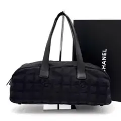 【美品】シールあり　シャネル　ニュートラベルライン　黒　ハンドバッグのサムネイル