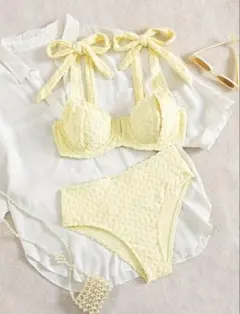 ビキニ　イエロー　花柄　セット