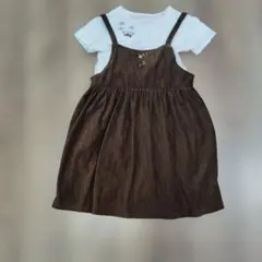 ブラウン ジャンバースカート 110cm〜130