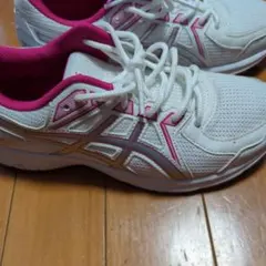 asics ランニングシューズ ホワイト/ピンク