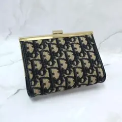 美品 Dior ディオール トロッター がま口 コインケース ゴールド金具