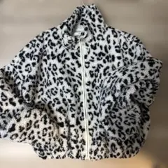 ヒョウ柄フリースジップアップジャケット ギャル
