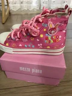 【未使用】mezzo piano ピンク ハイカットシューズ 22.0cm