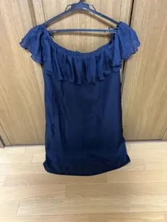 Didi. フリル付きネイビードレス