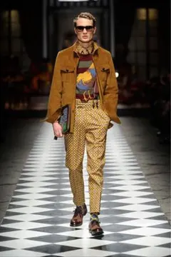 STELLA JEANステラジーン14AWアフリカンバティックサスペンダーパンツ