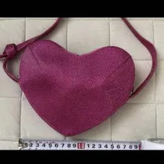 2/13までのお値引き！ハート型メッシュショルダーバッグ ピンク