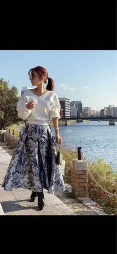 eimy istoire ジャガードスカートコンビニットワンピース