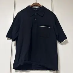 黒 ポロシャツ 胸ポケット付き　GU Mサイズ