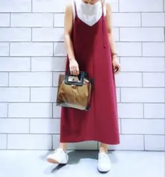 レプシィム 前後 2way ロング キャミワンピース パープル 新品タグ付き赤紫