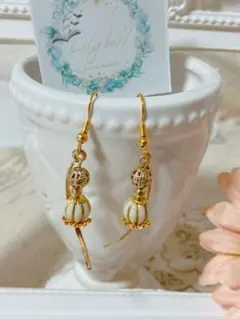 ビーズ　ピアス　ハンドメイド