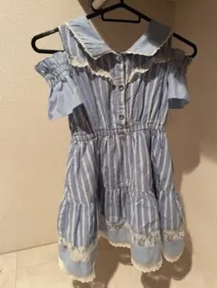 axes femme kids　ストライプ柄8wayワンピース　120