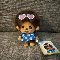 몬치치 봉제인형 마스코트 열쇠 고리 카라비너가있는 무두질