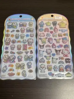 正規品★ドラえもん　サンリオ　コットンパフィー　ボンボンドロップシール　キティ