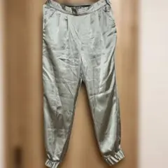 The Virgniaサテン風 ジョガーパンツ ミントグリーン