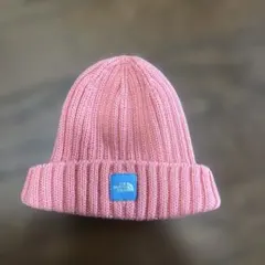 the north face ベビー ニット帽 ロゴ入り ピンク 男女兼用 帽子