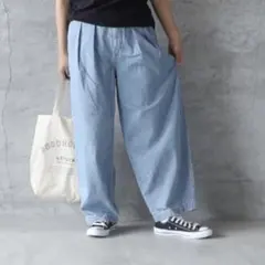 HARVESTY ハーベスティ デニム サーカスパンツ ナローシルエット Lのサムネイル