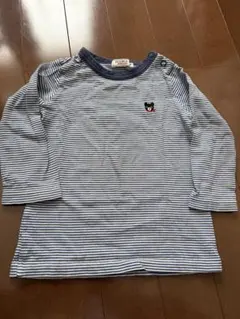 DOUBLE.B mikihouse ストライプ 長袖Tシャツ F 70-80