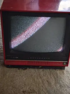 昭和レトロTOSHIBA Weekend ブラウン管テレビ 赤 - メルカリ