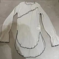 JEANASIS ホワイトフリルブラウス サイズF