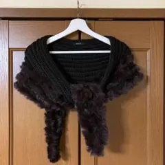 新品　コムサイズム　ラビットファーショール