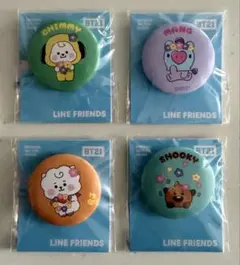 BT21 缶バッジ　4点セット
