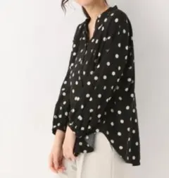 グローバルワーク　さらさらリラックスプリントブラウス