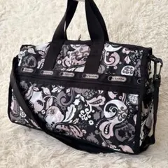 【美品】レスポートサック ボストンバッグ 2way ショルダー 花柄 総柄