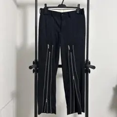 HOMME PLUS 26SS エステルジップフリルパンツ - メルカリ
