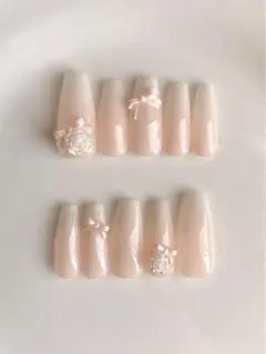 ネイルチップ 量産型 フレンチガーリー 推しネイル ワンホン ドット