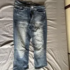 ダークブルー ストレートジーンズ ウエスト76cm