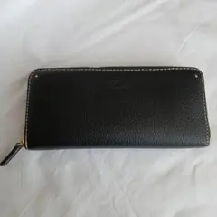 極美品　crocodile クロコダイル 長財布　シボ革　黒　ラウンドファスナーのサムネイル