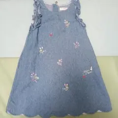 メゾピアノ　ジャンバースカート　130 デニム