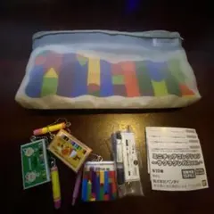 ミニチュアコレクション 文房具セットとサクラクレパスの周年ペンケース中古