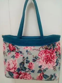 フェイラー　花柄刺繍トートバッグ