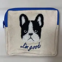 フレンチブルドッグ 刺繍ポーチ