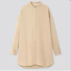UNIQLOリネンブレンド　スタンドカラーチュニック　M サイズ　未使用タグ付き