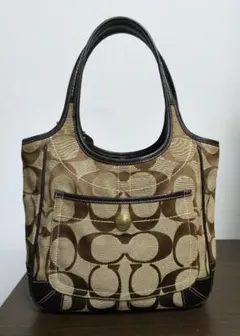 COACH シグネチャー トートバッグ ブラウン コーチ