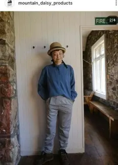 マウンテンデイジープロダクツ　マイベーシックパンツ　くすみ空