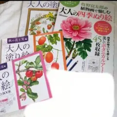 大人の塗り絵シリーズ(ポストカードブック)他、4冊セット