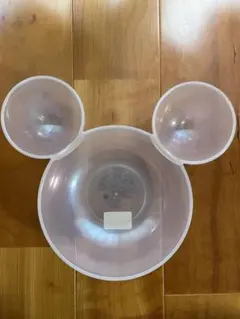 にゃぽり様専用①ミッキー型 クリアピンク ボウルと②ミニー型ピンク