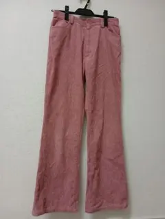 L'ESAGE コーデュロイ ワイドパンツ ピンク