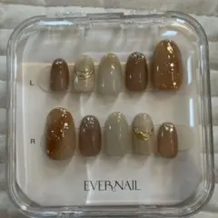EVERNAIL ネイルチップ Royal Mocha Check XSサイズ - メルカリ
