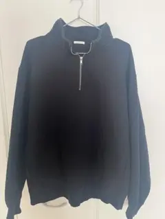 【GU】ヘビーウェイトスウェットハーフジッププルオーバー 長袖 L 大人気