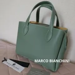 マルコビアンキーニ イタリアンレザー ステッチハンドバッグのサムネイル