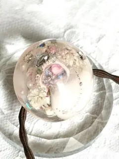 『0435』優しい雰囲気♡可愛らしい♡半球♡レジンヘアゴム