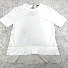 HERNO ヘルノ 異素材切り替え　カットソー ホワイトバックデザインのサムネイル